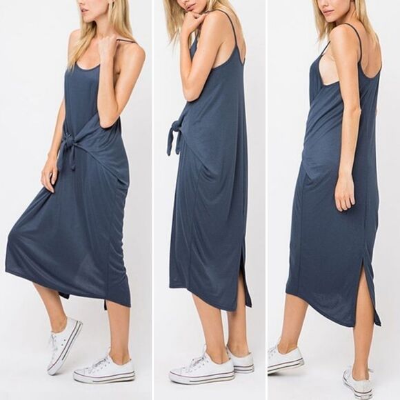 NWT COZY CASUAL All Tied Up Midi Dress S - Picture 13 of 13